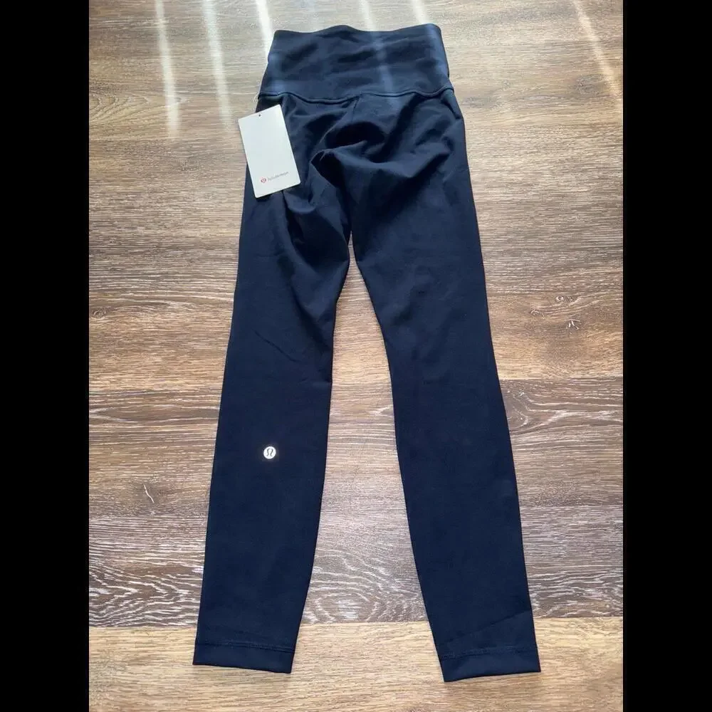 Lululemon Wunder Train High Rise 25” Hem Slit True Navy Size 2 NWT